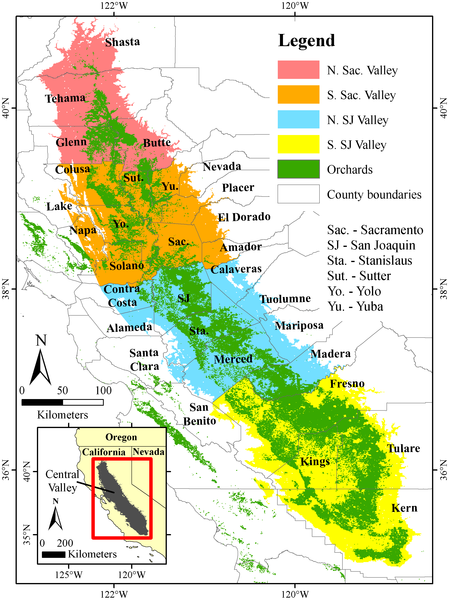 Central valley winter chill global warming study